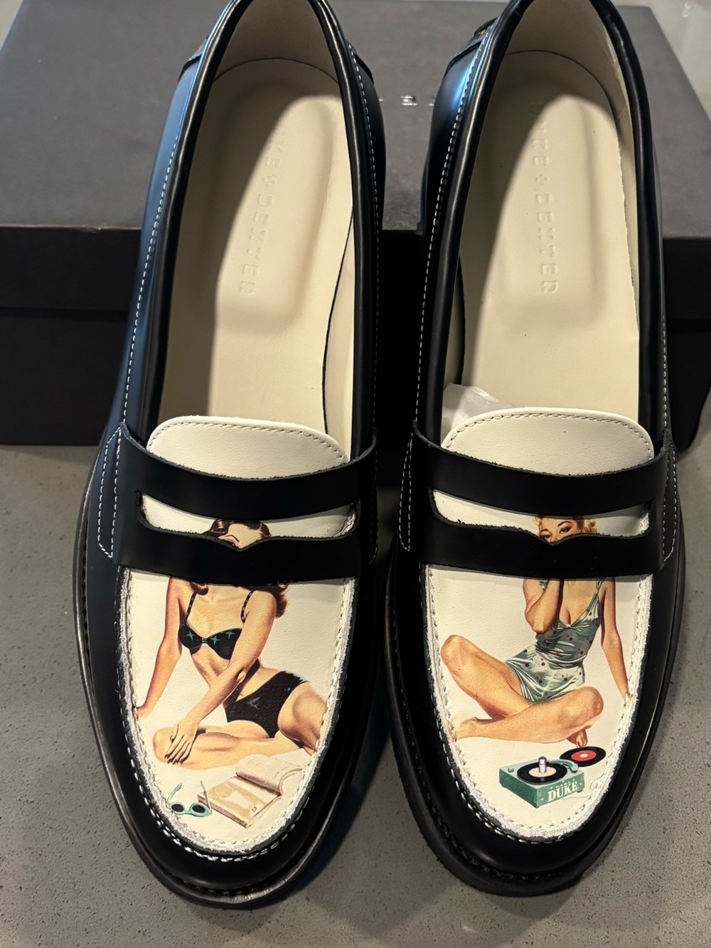 NEW Duke + Dexter Wilde Pin Up II Penny Loafers Women’s US 8 EU 39 Designer Shoe